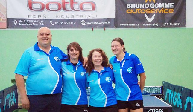 Le donne trascinano alla vittoria il Tennis tavolo Mondovì in D1