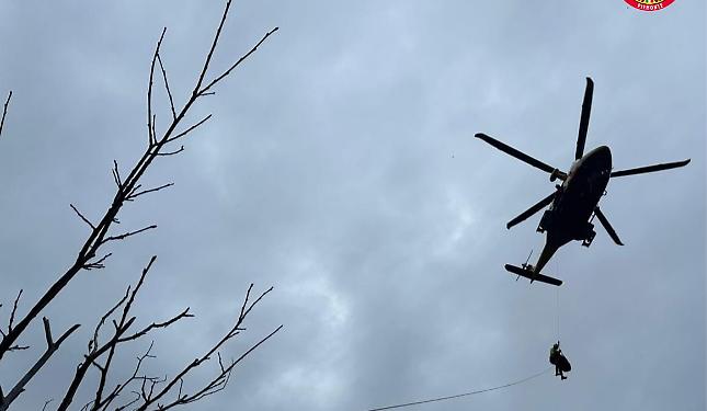 Malore mentre arrampica, interviene l'elisoccorso