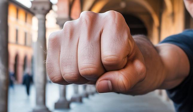 Colpito con un pugno nel centro di Ceva