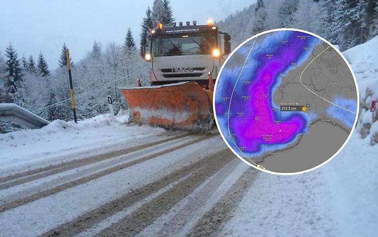 Sulle Alpi Marittime atteso un "carico di neve" come non si vedeva da anni