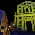 luci mapping a Mondovì Piazza