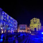 luci mapping a Mondovì Piazza